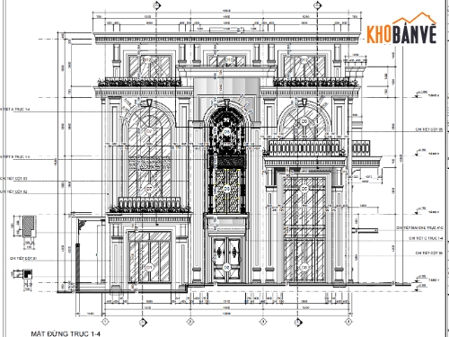 Villa,Biệt thự,Biệt thự 3 tầng 13x15m,Biệt thự 4 tầng