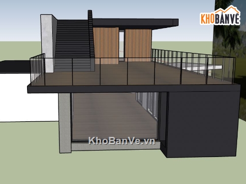 biệt thự sketchup,sketchup biệt thự,file su biệt thự