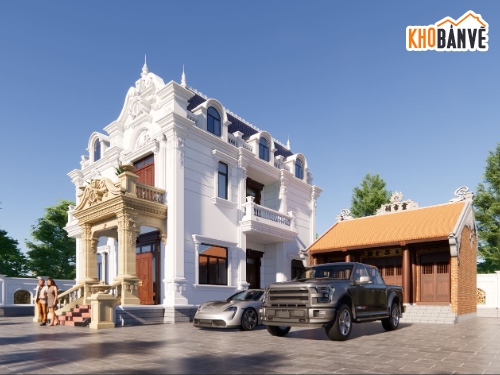 Biệt thự kích thước 14x18m,Biệt thự kích thước 11x13m,Biệt thự kích thước 8x11.5m,Biệt thự  1 tầng,Biệt thự 3 tầng
