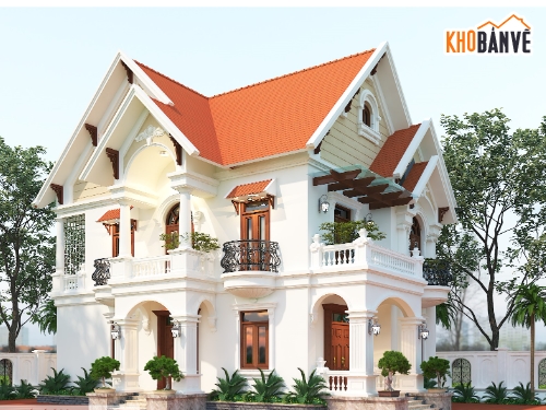 Biệt thự,2 tầng,mái thái đẹp