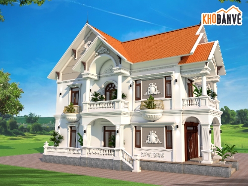 Biệt thự,Biệt thự 2 tầng,biệt thự 8x14m