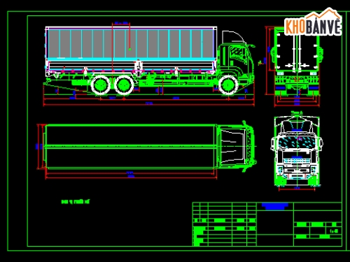 File autocad xe tải,Xe tải isuzu fvm 34w,Xe tải file autocad,autocad xe tải