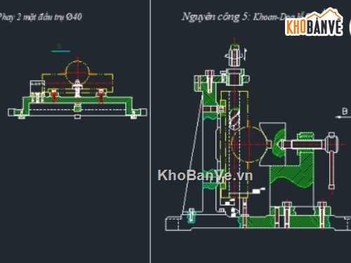 đồ án máy,Cad đồ án,đồ án chế tạo máy thân đỡ