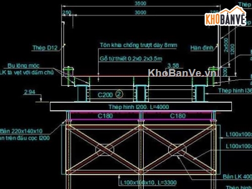 cầu tạm bằng thép,file cầu tạm bằng thép,file cad cầu tạm bằng thép