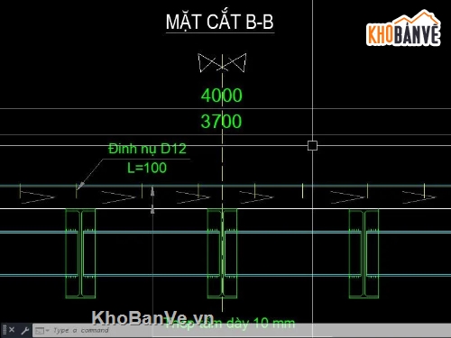 Cầu tạm,cad cầu tạm,mố rọ đá,rọ đá
