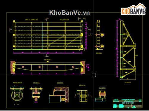 thiết kế van phẳng,Đồ án thép,thiết kế cửa,cửa van