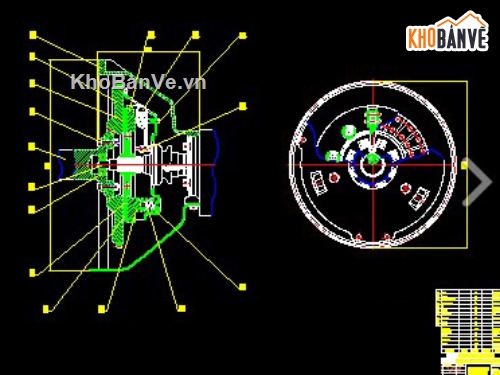 bản vẽ đồ án ô tô,thiết kế ly hợp,xe ô tô 5 chỗ