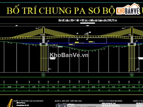 Đồ án,Đồ án tốt nghiệp Cầu extradose,Cầu extradose 85+140+85m