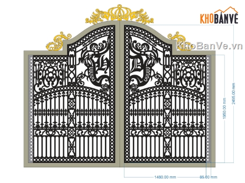 cổng 2 cánh cnc,file cnc cổng 2 cánh,mẫu cnc cổng 2 cánh