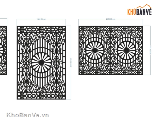 cổng và hàng rào,cổng dxf,hàng rào,cổng rào