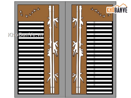 CNC cổng 2 cánh,cổng 2 cánh trúc,file cnc cổng 2 cánh