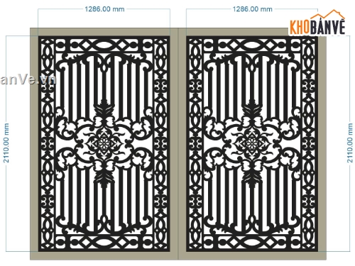 CNC cổng 2 cánh đẹp,cổng 2 cánh CNC đẹp,cổng đẹp 2 cánh CNC
