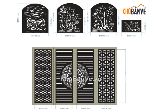 thiết kế hàng rào,file cnc cổng 4 cánh và hàng rào,cổng 4 cánh và hàng rào