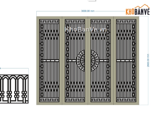 hàng rào,cổng 4 cánh cnc,cổng và hàng rào