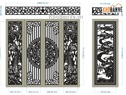 CNC cá chép tài lộc,file cnc cổng cá chép tài lộc,mẫu cổng cá chép tài lộc