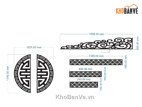CNC hoa văn cổng,hoa văn cổng,hoa văn chữ thọ,chữ thọ