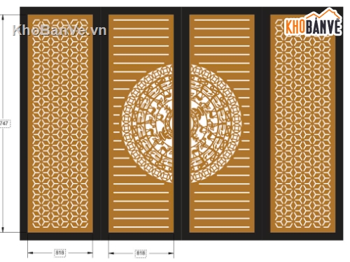 mẫu cổng CNC đẹp,cổng 4 cánh cnc,file cnc cổng 4 cánh