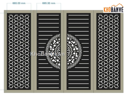 cổng 4 cánh cnc,file cnc cổng 4 cánh,mẫu cổng 4 cánh