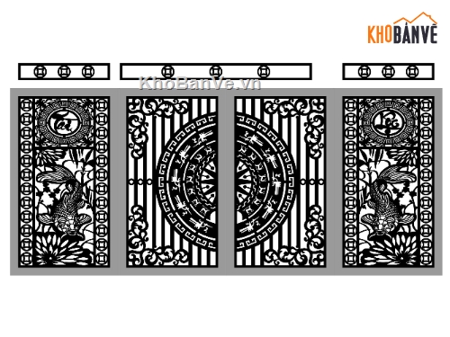 cổng cá chép tài lộc cnc,file cnc cổng cá chép tài lộc,mẫu cnc cổng cá chép tài lộc