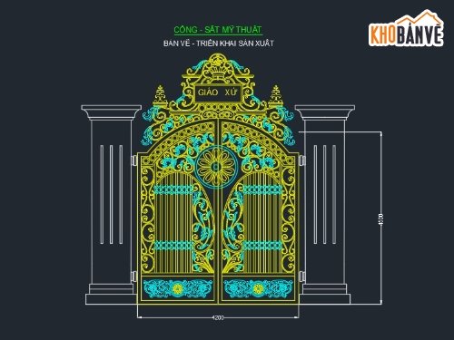 Cổng Sắt Cổ Điển,Cổng sắt mỹ thuật,Cổng sắt nghệ thuật