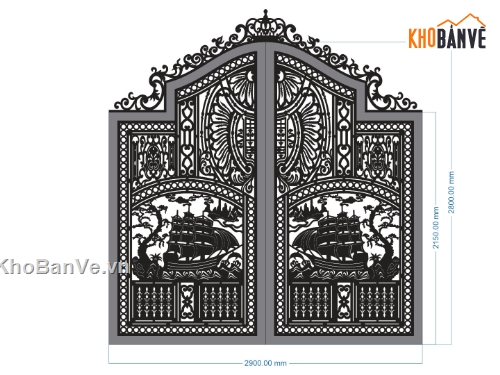 thuận buồm xuôi gió,thuận buồm xuôi gió cnc,Cổng 2 cánh CNC,cổng thuận buồm xuôi gió
