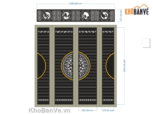 Cổng 4 cánh,ngũ phúc lâm môn,Cổng 4 cánh CNC đẹp,cổng đẹp 4 cánh