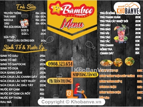 Corel draw thiết kế menu,menu quán cafe,Corel draw thiết kế menu quán,menu quán trà sữa,thiết kế menu quán