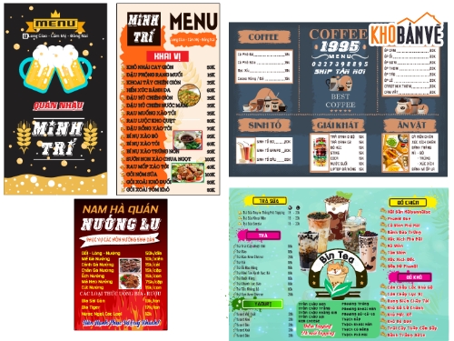 thiết kế quán ăn,Corel draw thiết kế menu,mẫu corel menu,Corel menu,Thiết kế menu