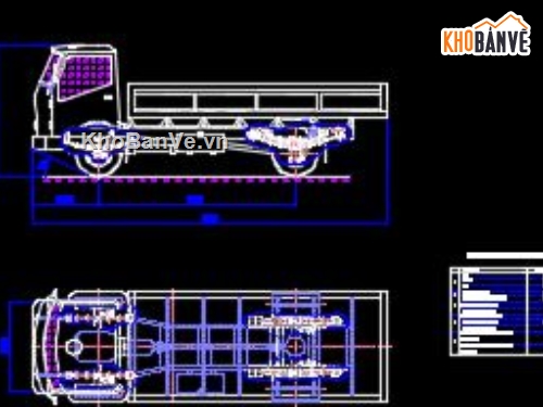 hệ thống treo xe tải,treo xe tải,file cad hệ thống treo xe