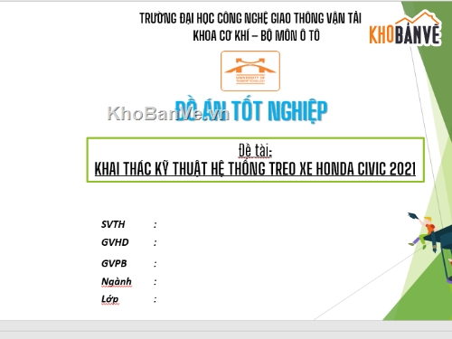 Đồ án  Honda Civic,bảo dưỡng hệ thống treo honda civic,đồ án hệ thống treo,khai thác kĩ thuật hệ thống treo honda civic