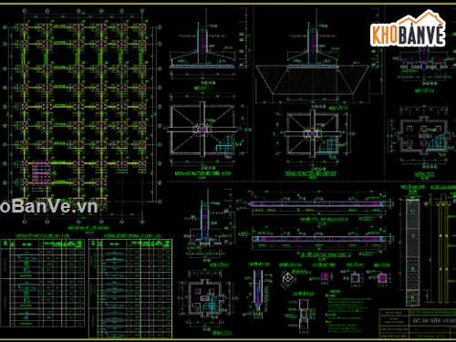 Đồ án nền móng,Đồ án,Đồ án nền móng BH1,dự án sinh viên,cad nền móng