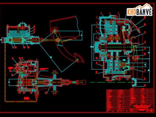 Đồ án,thiết kế cad ô tô,ly hợp,ly hợp ô tô,thiết kế cad xưởng ô tô,File cad ly hợp ô tô