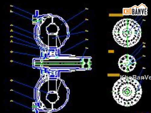 hộp số,ly hợp,bản vẽ CAD,thuyết minh