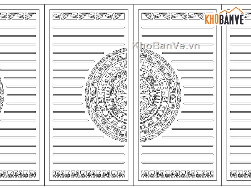 cổng 4 cánh cnc,cổng trống đồng cnc,cổng dxf,trống đồng