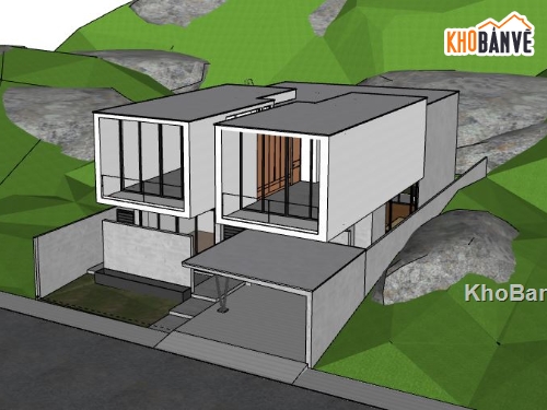 Biệt thự 2 tầng,model su biệt thự 2 tầng,biệt thự 2 tầng sketchup