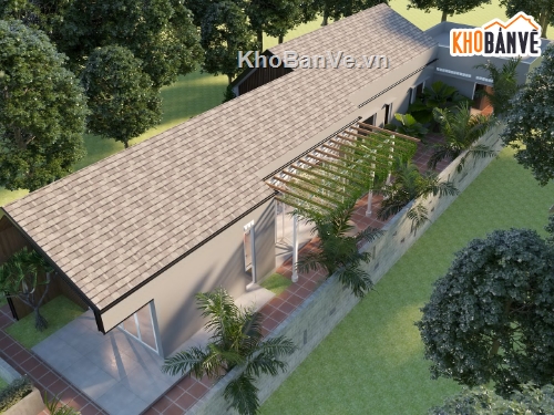 mẫu nhà vườn cấp 4 đẹp,nhà vườn cấp 4 file sketchup,model su nhà cấp 4 đẹp,file sketchup mẫu nhà cấp 4