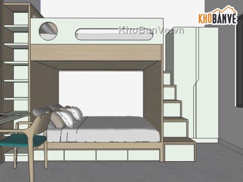 su phòng ngủ,nội thất phòng ngủ,file sketchup phòng ngủ