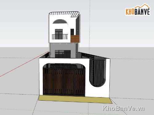 nhà phố,su nhà phố,sketchup nhà phố,su nhà phố 2 tầng,sketchup nhà phố 2 tầng