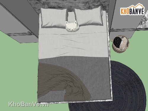 thiết kế phòng ngủ su,mẫu phòng ngủ cho bé sketchup,dựng phòng ngủ 3d