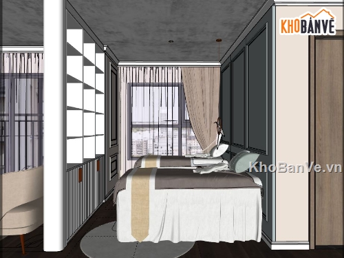 Nội thất trung cư,Nội thất trung cư hiện đại,model su nội thất chung cư,sketchup nội thất chung cư