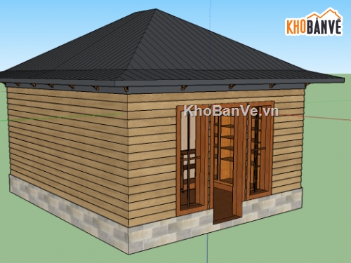 Nhà cấp 4,model su nhà cấp 4,nhà cấp 4 model su,model sketchup nhà cấp 4,nhà cấp 4 file sketchup