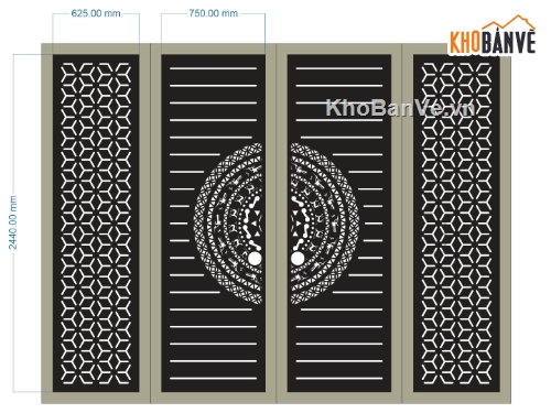 mẫu cổng 4 cánh,cổng 4 cánh cnc,mẫu cnc cổng
