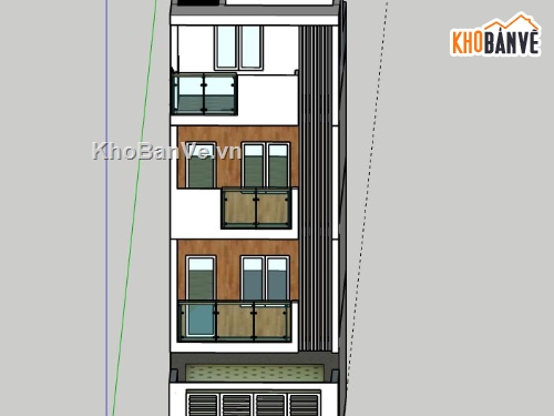 Nhà phố 4 tầng,file sketchup nhà phố 4 tầng,file su nhà phố 4 tầng,nhà phố 4 tầng file su,model su nhà phố 4 tầng