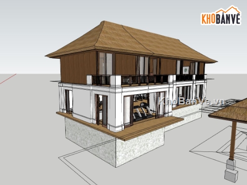 phòng tập gym sketchup,phối cảnh nhà nghỉ sketchup,su phòng gym