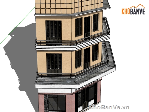 sketchup nhà 3 tầng,model sketchup nhà 3 tầng,3d sketchup nhà 3 tầng,model 3d nhà 3 tầng
