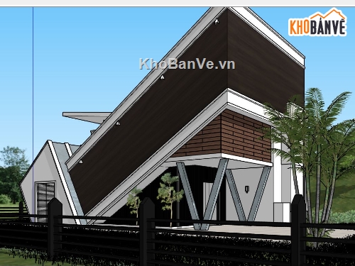 File sketchup nhà,nhà hiện đại,su nhà hiện đại