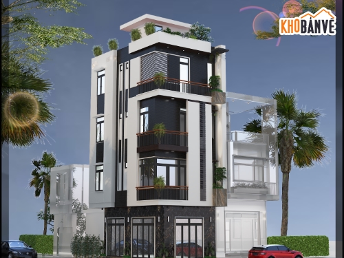 nhà phố 2 mặt tiền,nhà phố hiện đại,nhà phố 4t hiện đại