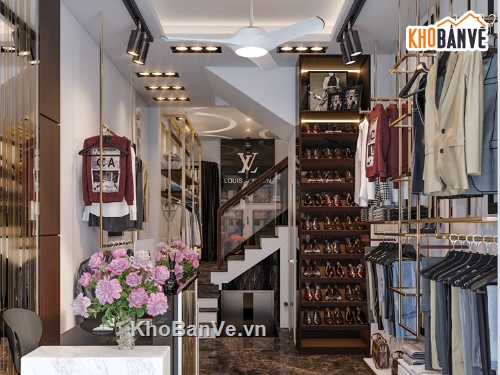 shop quần áo,cửa hàng quần áo,max nội thất,File 3dmax nội thất,Model 3dmax shop quần áo,File max nội thất