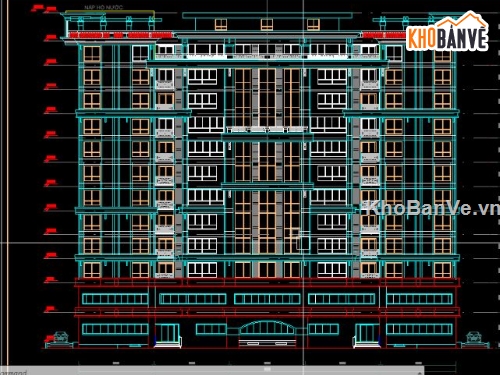 đồ án tốt nghiệp,cad chung cư,đồ án  13 tầng