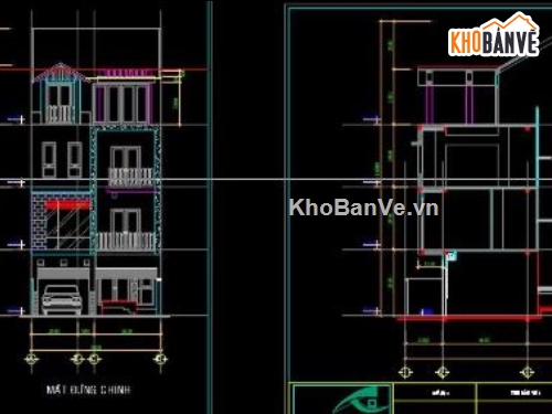 nhà phố 4 tầng,file cad nhà phố 4 tầng,cad nhà phố 4 tầng,autocad nhà phố 4 tầng